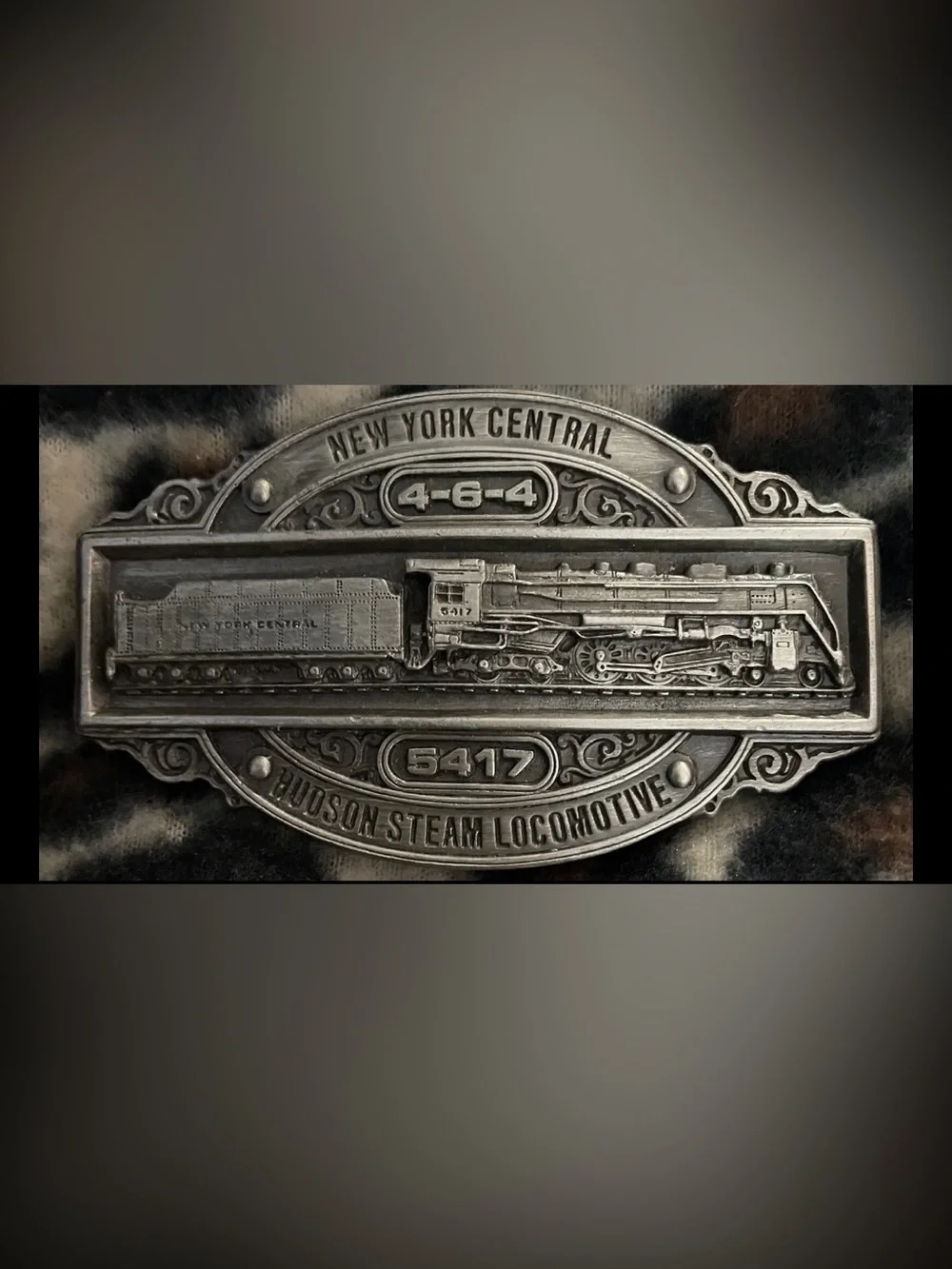 1985 Bergamot Brass Works NYC Hudson Steam Locomotive 5417 Buckle Model Z 150
